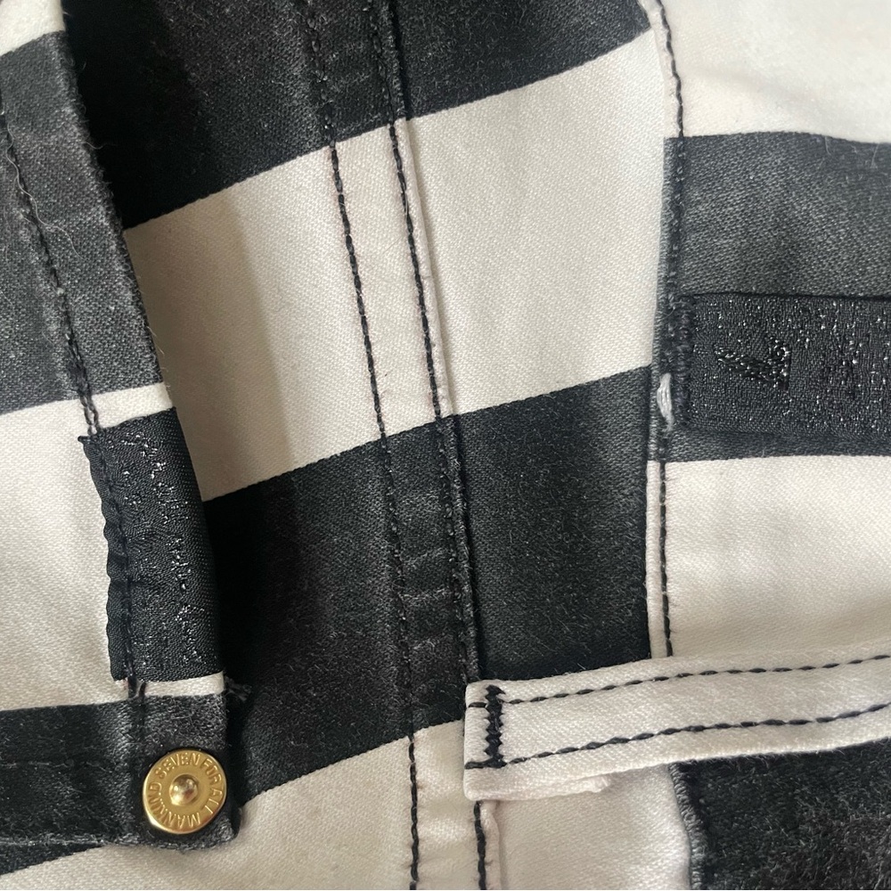 7 for all mankind black/white skinny jeans SZ25 NEW - Picture 5 of 6